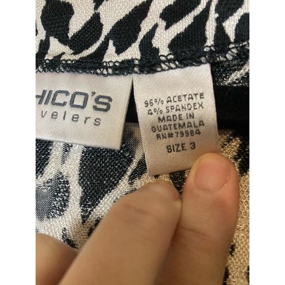 Chico's Jacket Open Front Animal Print Size 3 - Picture 5 of 8